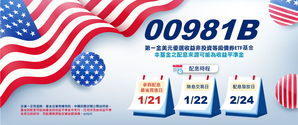 00981B 2025年12月最新月配息公告Banner