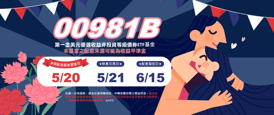 00981B 2026年5月最新月配息公告Banner